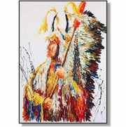 Figurative abstract art INDIAN CHIEF