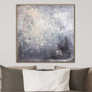 Abstract   Large Gray Painting Oil Painting White Abstract Painting Beige Painting | SILVER REFLECTION