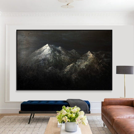 Large Mountains Abstract Paintings Alps Abstract Mountains Painting Original Mountains Painting Landscape Wall Painting | MOUNTAIN SUMMIT - Trend Gallery Art | Original Abstract Paintings