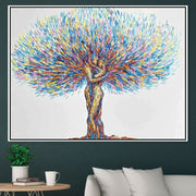 Abstract Tree Painting on Canvas Romantic Wall Art Couple in Love Painting Romantic Wall Art Impasto Oil Painting as Aesthetic Decor | KINDRED SPIRITS - Trend Gallery Art | Original Abstract Paintings