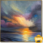 SUNSET OVER THE OCEAN 50"x50"