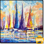 SUNSET SAILS 40"x40"