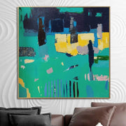 Original Abstract Colorful Paintings On Canvas Modern Abstract City Painting Textured OIl Painting Acrylic Fine Art | ORDINARY CITY