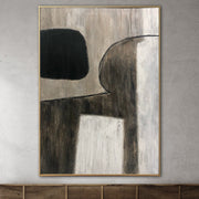 Original Beige Painting Black And White Paintings On Canvas Gray Painting Acrylic Modern Textured Oil Painting Minimalist Art Wall Decor | SILHOUETTE - Trend Gallery Art | Original Abstract Paintings