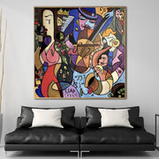 Large Abstract Colorful Figurative Paintings On Canvas Original Luxury Painting Picasso Style Art Textured Oil Acrylic Painting Wall Decor | ORDINARY LIFE