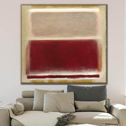 Mark Rothko Style Original Abstract Fine Art Beige And Red Paintings On Canvas Modern Acrylic Rothko Style Art | MYSTERIOUS WAYS - Trend Gallery Art | Original Abstract Paintings