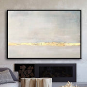 Abstract Acrylic Painting On Canvas Original Gray Painting Gold Painting Contemporary Art | GLEAM - Trend Gallery Art | Original Abstract Paintings