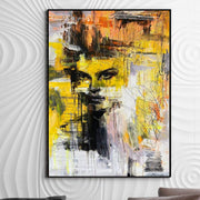 Original Abstract Colorful Woman Painting On Canvas Acrylic Human Fine Art Oil Painting Contemporary Wall Art | SILENT OBSERVER