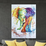 Elephant wall art Animal oil paintings on canvas Oil painting Elephant artwork | FESTIVAL ELEPHANT