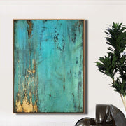 Large Abstract Original Artwork Blue Art Gold Painting On Canvas Wall Art | ACE - Trend Gallery Art | Original Abstract Paintings