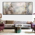 Large abstract gray paintings on canvas Silver modern acrylic paintings original modern wall art unique painting Decor | SPRING THAW