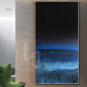 Original Oil Paintings Modern Blue Abstract Painting Creative Abstract Artwork Large Unique | ALLURING SUSPENSE - Trend Gallery Art | Original Abstract Paintings