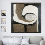 Black Painting Oversized Wall Art Decor Abstract Bronze Brown Painting White And Black | DEEP GAZE
